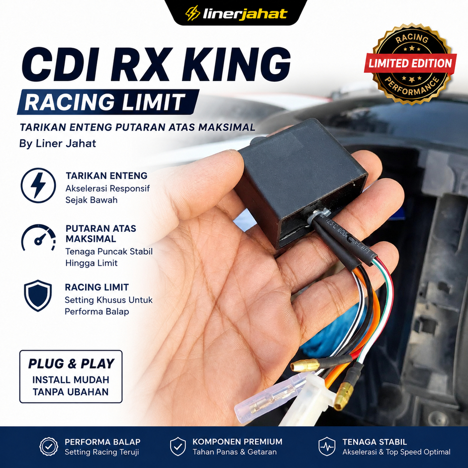 CDI RX King Racing Bergaransi Plug & Play, Komponen Premium, Performa Balap