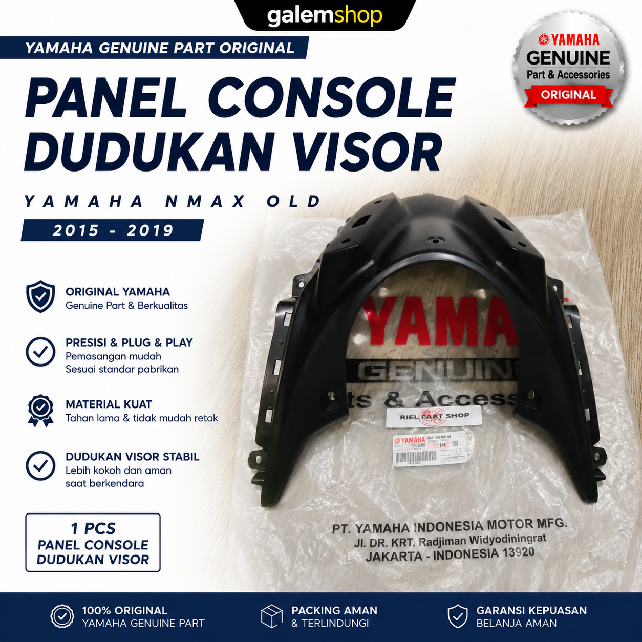 Panel Console Dudukan Visor Original Yamaha NMAX Old 2015-2019 YGP Genuine Part